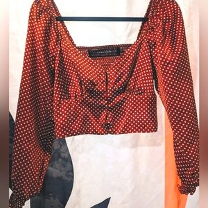 Code x Mode Polkadot Crop Top